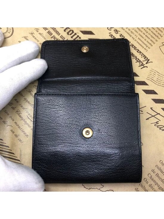 Chanel Trifold Wallet CC Logo Caviar Leather Black - Picture 5 of 16